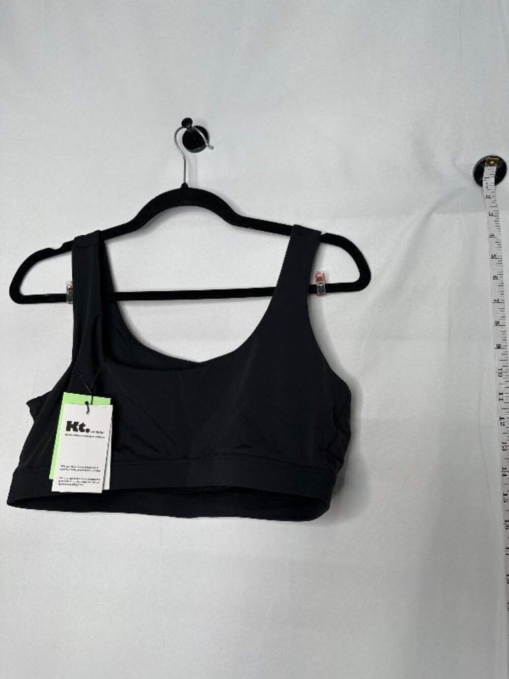 Kt. by Knix Double Scoop Bikini Top NWT Women Black Swim Bikini Athletic Summer